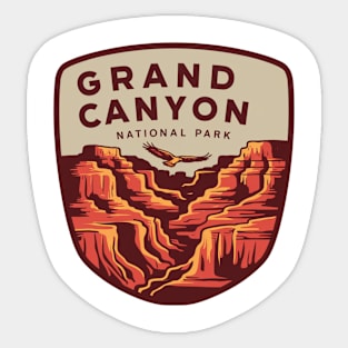 Eagle over Grand Canyon National Park Sticker